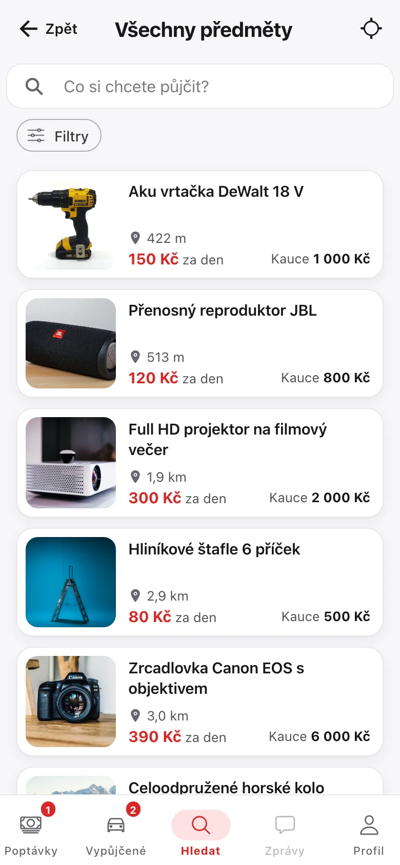 Předměty v okolí