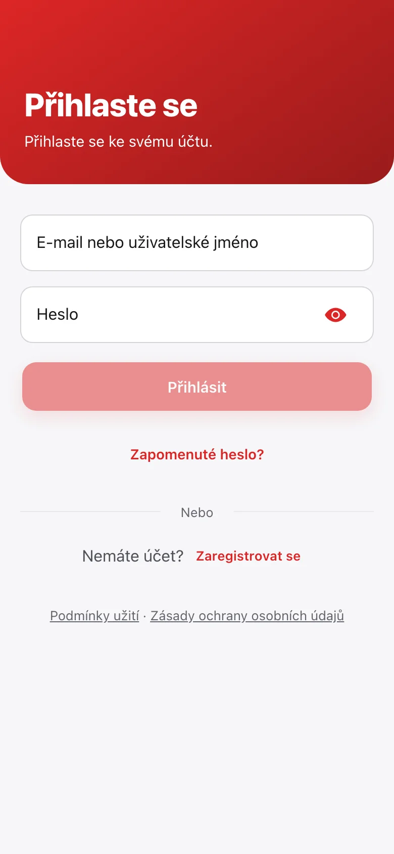 Přihlášení
